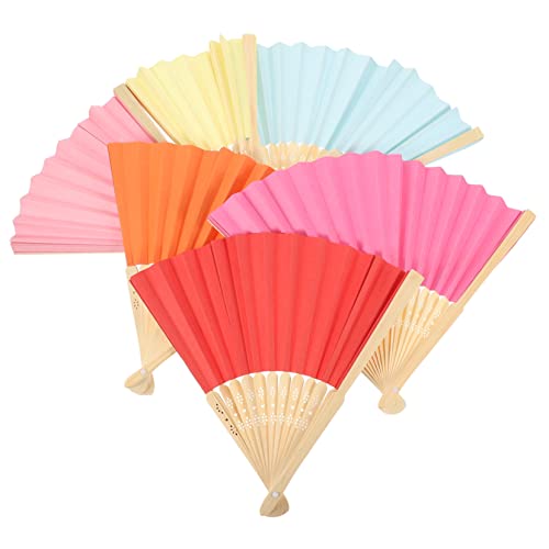 GRIRIW 6 Stück Faltbare Diy Papierfächer für Blanko Handfächer zum Bemalen Bunte Fächer für Kreative Aktivitäten Bastelzubehör für Kinderzimmer und Schule GRIRIW 6 Stück Faltbare Diy Papierfächer für Blanko Handfächer zum Bemalen Bunte Fächer für Kreative Aktivitäten Bastelzubehör für Kinderzimmer und Schule von GRIRIW