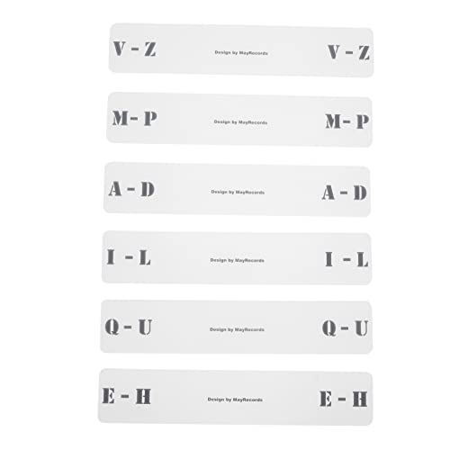 GRIRIW 6er Set CD& Vinyl Schallplatten Trennkarten A Z Index Organizer Für Eine Effiziente CD Und Schallplatten Aufbewahrung Transparente Labelkarten von GRIRIW