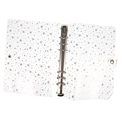 GRIRIW A5 Transparentes PVC Notebook Cover Mit Sternen Loseblatt Binder Hülle Für Schule Und Büro Kreatives Schulzubehör Planer Zubehör 6 Loch Design von GRIRIW