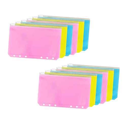 GRIRIW A6 Bindemappen Mit Reißverschluss Bunte Matte PVC Taschen Für Lose Blätter Ideal Für Dokumente Rechnungen Und Aufbewahrung Perfekt Für Büro Und Schule von GRIRIW