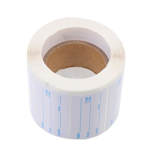 GRIRIW Beschreibbare Rotierende Etiketten Selbstklebend Permanent Für Lebensmittel 1 Rolle Ideal Für Gefriergut Und Gewürze 60x30mm von GRIRIW