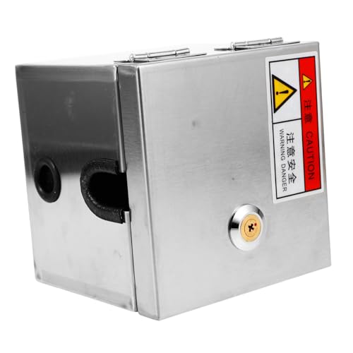 GRIRIW Box Box Ladebox Für Elektrofahrzeuge Generator Loch Ladegerät Kreuzung Verlängerungskabel Outdoor-kabelabdeckung Bausatz Kabelabdeckung Im Außenbereich Rostfreier Stahl Silver von GRIRIW