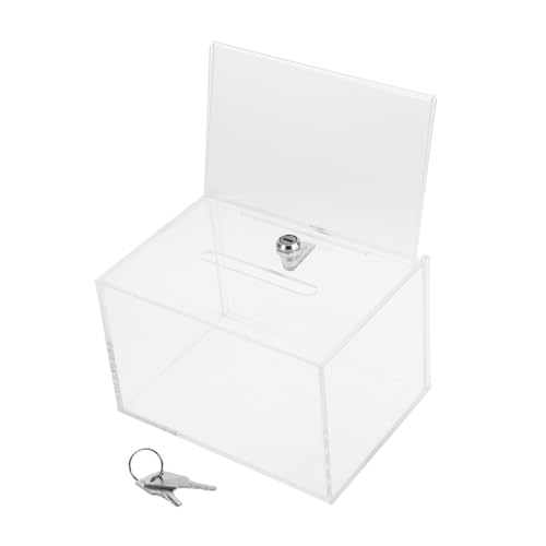 GRIRIW Box Transparent Vorschlag Box Aufbewahrungsbehälter Für Abstimmung Geld Aufbewahrungsbehälter Briefpostbehälter Acryl von GRIRIW