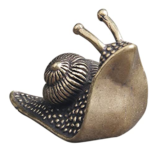 GRIRIW Brass Snail Figurine Dezente Tischdeko Für Teepet Sammler Elegante Schnecke Aus Stilvolle Tischskulptur Für Wohnzimmer Und Büro Deko Einzigartiges Zur von GRIRIW