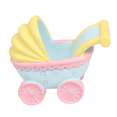 GRIRIW Dekorativer Harz Handwerk Desktop Baby Kinderwagen Modell Entzückende Kuchen Auto von GRIRIW