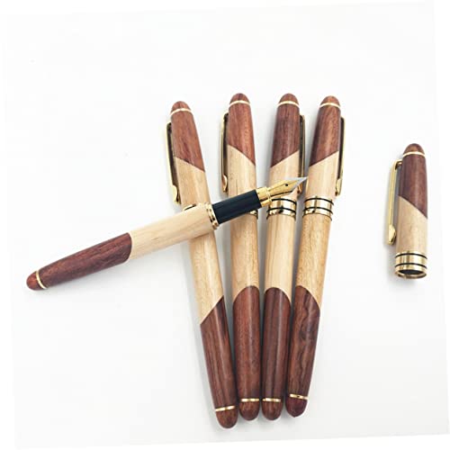 GRIRIW Elegantes Rosewood Füllfederhalter Set Mit Schwarzer Box Hochwertige Büro Und Schul Schreibwaren Ideal Für Bürobedarf Und Persönliche Stilvolles Schreibgefühl von GRIRIW