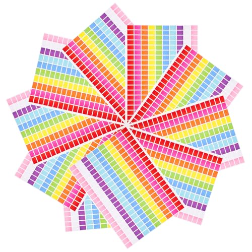 GRIRIW Farbige Klassifizierungsaufkleber Selbstklebende Rechteckige Etiketten 10 Farben Für Büro Schule Und Organisation Ideal Für Beschriftungen Und von GRIRIW