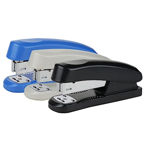 GRIRIW Klassischer Büro Heftgerät Arbeitssparendes Desktop Heftgerät Für Schule Büro Und Zuhause Stapler Zufälliger Farbe Ideal Für Schreibtisch Zubehör von GRIRIW