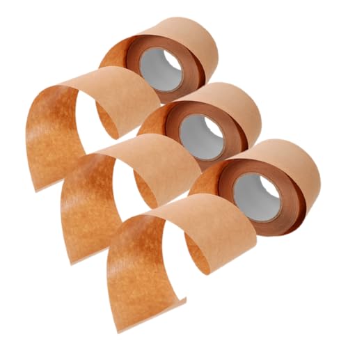 GRIRIW Kraftpapier Klebeband 57mm x 30m Starkes Braunes Verpackungsband Gummiertes Papierband Vielseitig Einsetzbar Für Versand Und Verpackung Beschreibbar Und von GRIRIW