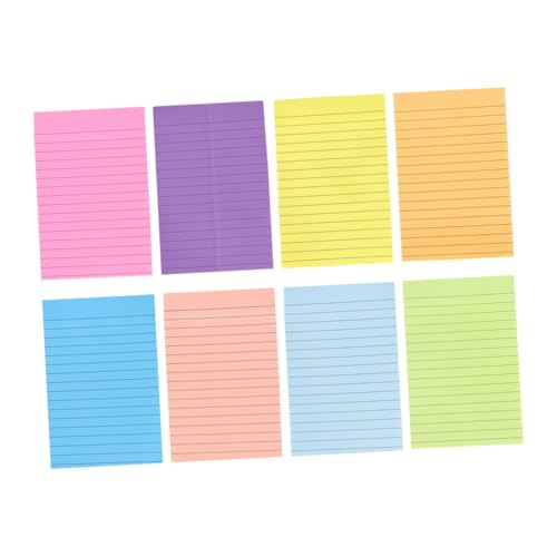 GRIRIW Liniertes Haftnotizen Set Selbstklebende Notizzettel Für Büro Schule Und Zuhause Bunte Memo Pads Wiederverwendbare Indexkarten Praktische Scrapbook Sticker von GRIRIW