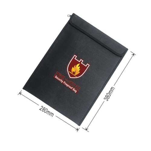 GRIRIW Mappentasche document folder aktenmappe folders feuerschutztasche Brandschutzbeutel feuerfeste Tasche Taschen Tasche für Büro - Tasche briefumschläge Aktentasche Aktenhalter Black von GRIRIW