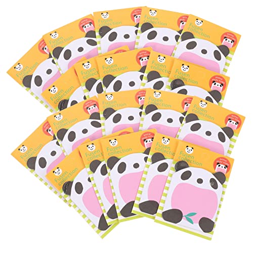 GRIRIW 20 Stücke Panda Sticky Selbst-adhesive Memo Pad Schreibwaren Für Schule Büro Einfache Design Memo Aufkleber von GRIRIW