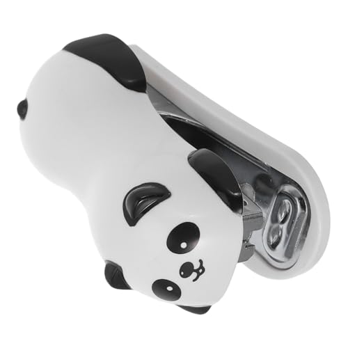 GRIRIW Panda Mini Desktop Hefter Hand Hefter Für Büro Und Zuhause Niedliches Panda Design Kompakte Größe Ideal Für Schreibtisch Und Schule Inkl Heftklammern von GRIRIW