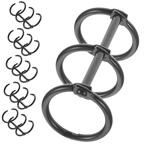 GRIRIW Ringbuchringe Für Lose Blätter 3 Loch Aktenordner Binder Ringe Für Büro Und Scrapbooking Schwarze Binder Clips Für Dokumentenablage von GRIRIW