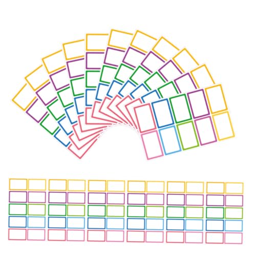 GRIRIW Selbstklebende Namensetiketten Mit Buntem Rand Blanko Etiketten Zum Beschriften Und Klassifizieren Für Schule Büro Partys Und Mehr Vielseitige Aufkleber Für von GRIRIW