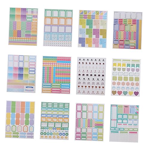 GRIRIW Set Mit Kreativen Planer Stickern Monatsnotizen Und Lesezeichen Für Kalender Und Notizen Bunte Haftnotizen Für Organisation Und Scrapbooking von GRIRIW