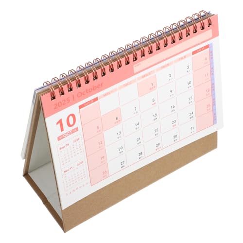 GRIRIW Tischkalender 2025 Büro-Kalender Desktop-Kalender Organizer Kalender Jahresterminkalender Büroplan-Notizblock Kalenderplaner 2025 Stehender Kalender filigraner Standkalender Papier von GRIRIW