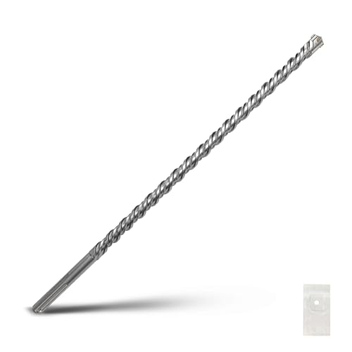 SDS Max Bohrhammer, 22 x 600 mm, Hartmetallspitze, Steinbohrer, Betonbohrer für Mauerwerk, Ziegel, Stein, Beton (Länge: 600 mm, 22 mm Durchmesser) von GRIXLEN