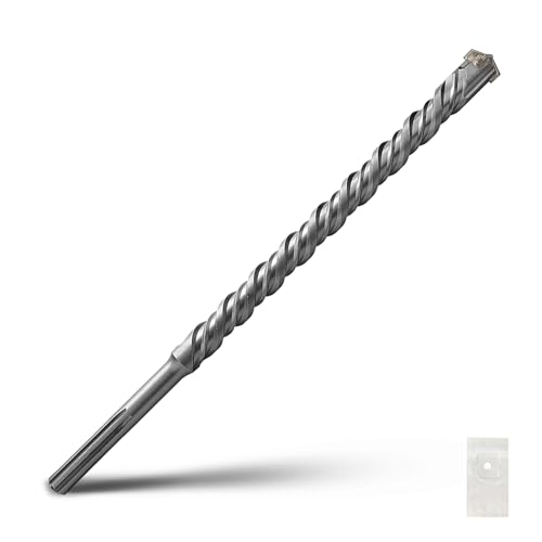 SDS Max Bohrhammer, 30 x 460 mm, Hartmetallspitze, Steinbohrer, Betonbohrer für Mauerwerk, Ziegel, Stein, Beton (Länge: 460 mm, 30 mm Durchmesser) von GRIXLEN