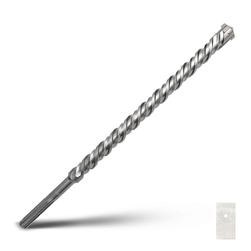 SDS Max Bohrhammer, 32 x 520 mm, Hartmetallspitze, Steinbohrer, Betonbohrer für Mauerwerk, Ziegel, Stein, Beton (Länge: 520 mm, 32 mm Durchmesser) von GRIXLEN