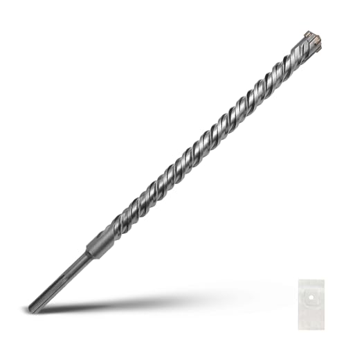 SDS Max Bohrhammer, 35 x 600 mm, Hartmetallspitze, Steinbohrer, Betonbohrer für Mauerwerk, Ziegel, Stein, Beton (Länge: 600 mm, 35 mm Durchmesser) von GRIXLEN