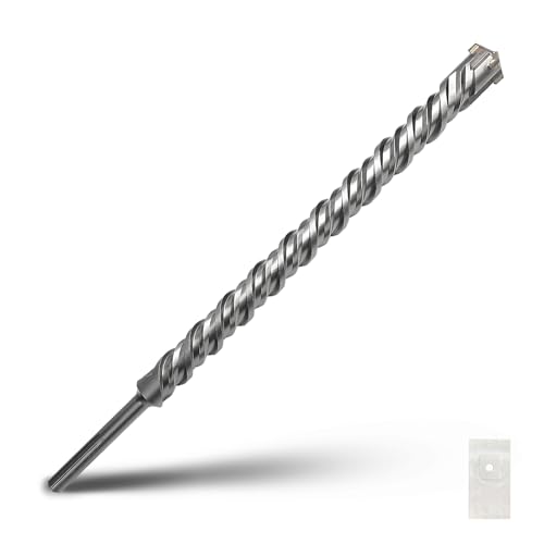 SDS Max Bohrhammer, 42 x 600 mm, Hartmetallspitze, Steinbohrer, Betonbohrer für Mauerwerk, Ziegel, Stein, Beton, 3,8 x 59,9 cm von GRIXLEN