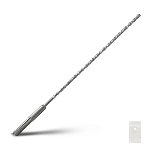 SDS Max Bohrhammerbohrer, 10 x 600 mm, Hartmetallspitze, Steinbohrer, Betonbohrer für Mauerwerk, Ziegel, Stein, Beton (Länge: 600 mm, 10 mm Durchmesser) von GRIXLEN