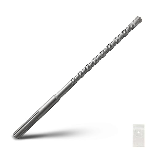 SDS Max Bohrhammerbohrer, 14 x 340 mm, Hartmetallspitze, Steinbohrer, Betonbohrer für Mauerwerk, Ziegel, Stein, Beton (Länge: 340 mm, 14 mm Durchmesser) von GRIXLEN