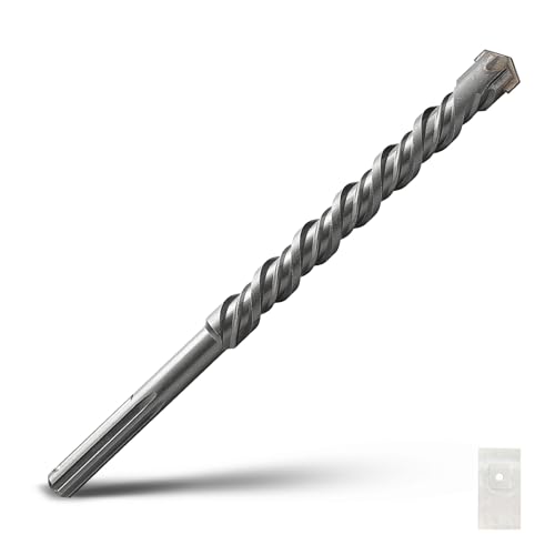 SDS Max Bohrhammerbohrer, Hartmetallspitze, Steinbohrer, Betonbohrer für Mauerwerk, Ziegel, Stein, Beton (Länge: 340 mm, 28 mm Durchmesser) von GRIXLEN