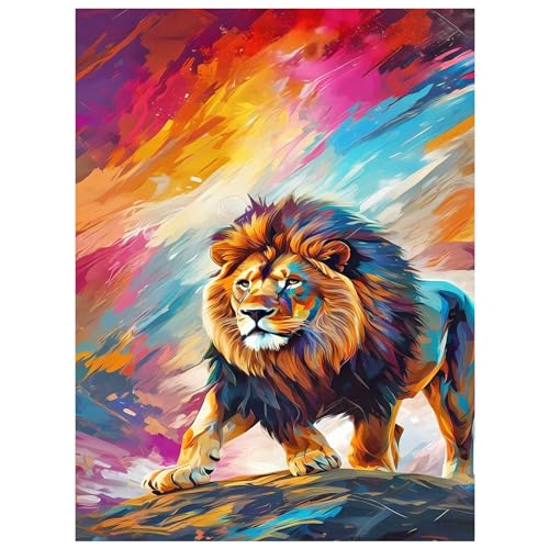 GRKJGytech Diamond Painting 5D Diamant Painting Erwachsene Kinder Bilder DIY Cross Stickerei Malerei Kits Home Wand Décor 30x40cm (Löwe) von GRKJGytech