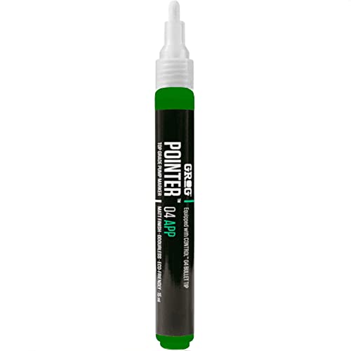 Grog Pointer 04 APP Marker (Crocodile Green) - 4mm Nib / 15ml Aqua Pro Paint Pen von GROG