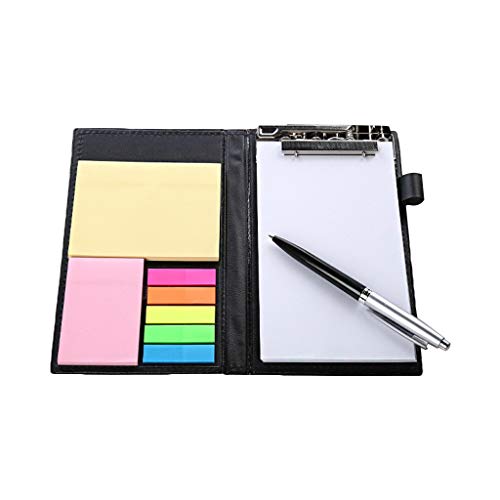 GROOMY Haftnotizen, Creative Haftnotizen Notizblock Schreibwaren Leder Tagebuch Notizbuch mit Stift Office von GROOMY