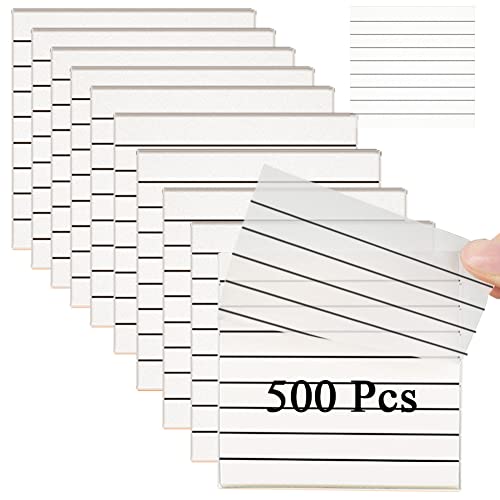 500 Blätter Transparente Haftnotizen, Linierte Haftnotize Transparent Sticky Notes Set, Notiz Block Haftnotizen Haftnotizen Liniert Wasserfeste Selbstklebende Notizblöcke für Büro Schule Zuhause von GROVBLE