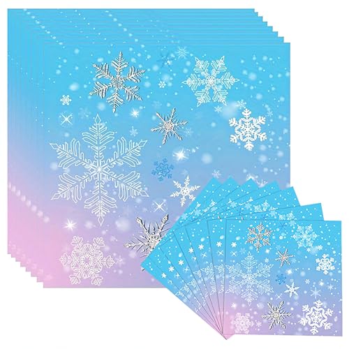 GROVBLE 40 Stück Servietten Weihnachten,Servietten Winter,Weihnachtsservietten mit Motiv,Papierservietten Bunt Perfekt für den Weihnachtstisch feiern Geburtstag & Weihnachten (33 x 33 cm) von GROVBLE