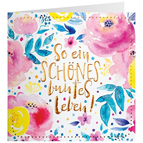 Karte Buntes Leben- Kupfer & Konfetti 21 von GRUSS & CO