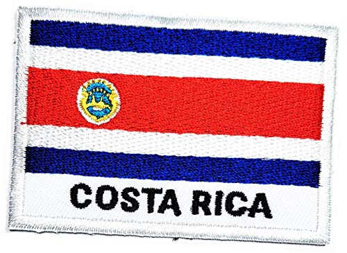 Costa Rica Flagge Patch Costa Rica Länderflagge Bügelschild Abzeichen Kostüm Uniform Emblem Patch Flagge Militär Aufkleber Stickerei Aufbügeln Nähen (01) von GS912 World Flags Patch