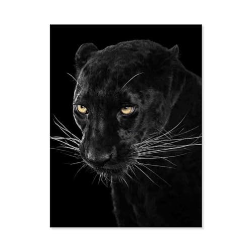 GSBRSNTS 3D DIY Diamond Painting Set，Black Panther，Runder Diamant-Kreuzstich, handgestickte Familie Wanddekoration Malerei（40 x 50 cm/15.74 x 19.68 Zoll）-D47 von GSBRSNTS