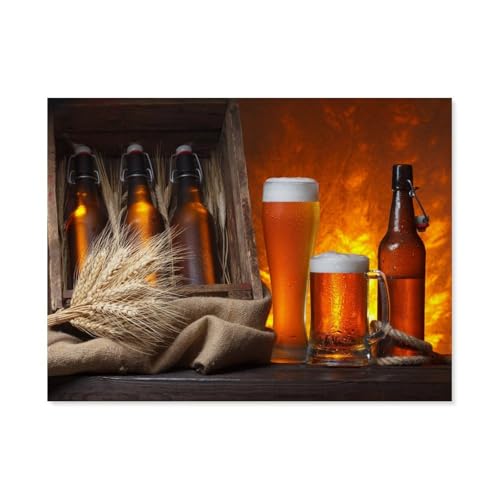 GSBRSNTS Bier，Full Round Diamond 5D DIY Diamond Painting 3D Stickerei Kreuzstich Mosaik Gemälde Dekor（50 x 60 cm/19.68 x 23.62 Zoll）-A42 von GSBRSNTS