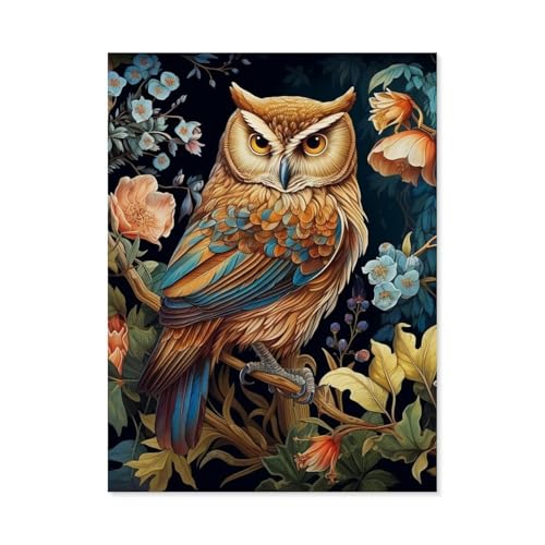 GSBRSNTS DIY 5D Diamond Painting，Adler, Tierblume，Round Diamond Cross Stitch, Used for Room Decoration（40 x 50 cm/15.74 x 19.68 Zoll）-D32 von GSBRSNTS