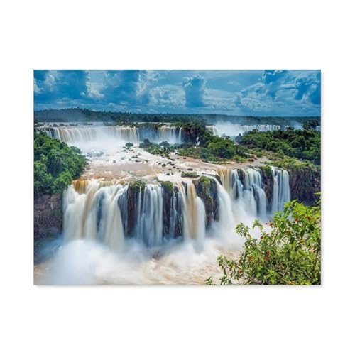 GSBRSNTS DIY 5D Diamond Painting，Wasserfall Landschaft，Round Diamond Cross Stitch, Used for Room Decoration（50 x 60 cm/19.68 x 23.62 Zoll）-G12 von GSBRSNTS