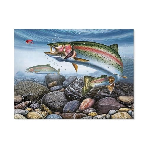 GSBRSNTS DIY 5d Diamantmalerei，großer Fisch，Kreuzstich Volldiamant Kristall Strass Stickerei Bild Handwerk Handwerk Wanddekoration Geschenk（30 x 40 cm/11.81 x 15.74 Zoll）-A35 von GSBRSNTS