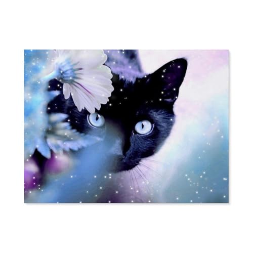 GSBRSNTS DIY Diamond Painting Set，Kitten，Diamantmalerei, handgemachte Stickerei Geschenke für Erwachsene/Kinder（30 x 40 cm/11.81 x 15.74 Zoll）-E68 von GSBRSNTS