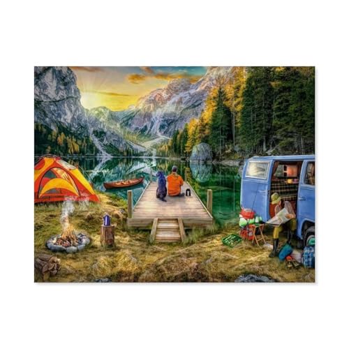 GSBRSNTS DIY Malen nach Zahlen，Campingurlaub，diy malen nach zahlen erwachsene landsch Mit Pinsel und Acrylfarbe Erwachsenenfarbe nach Zahlen Kits Kunst(20x30cm-B14 von GSBRSNTS