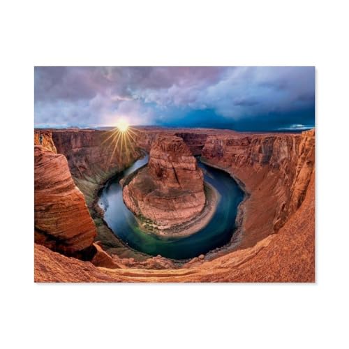 GSBRSNTS DIY Malen nach Zahlen，Glen Canyon, Horseshoe Bend am Colorado River，diy malen nach zahlen erwachsene landsch Mit Pinsel und Acrylfarbe Erwachsenenfarbe nach Zahlen Kits Kunst(20x30cm-E94 von GSBRSNTS