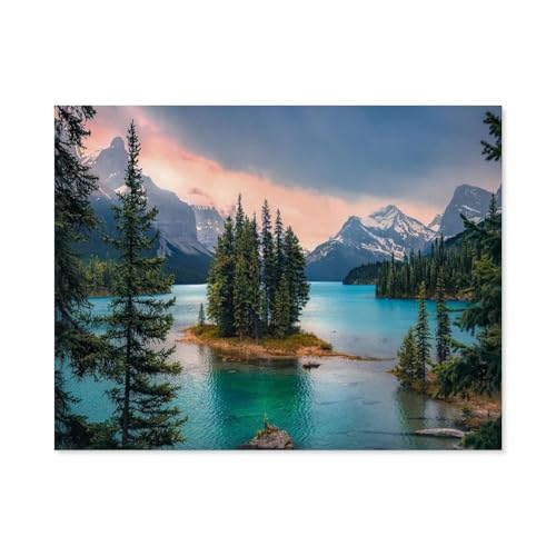 GSBRSNTS DIY Malen nach Zahlen，Kanada, Maligne Lake，diy malen nach zahlen erwachsene landsch Mit Pinsel und Acrylfarbe Erwachsenenfarbe nach Zahlen Kits Kunst(20x30cm-A14 von GSBRSNTS