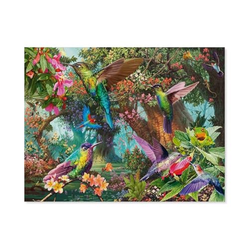 GSBRSNTS DIY Malen nach Zahlen，Kolibris，diy malen nach zahlen erwachsene landsch Mit Pinsel und Acrylfarbe Erwachsenenfarbe nach Zahlen Kits Kunst(20x30cm-E74 von GSBRSNTS