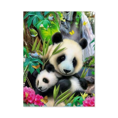 GSBRSNTS DIY Malen nach Zahlen，Lieber Panda，diy malen nach zahlen erwachsene landsch Mit Pinsel und Acrylfarbe Erwachsenenfarbe nach Zahlen Kits Kunst(20x30cm-A74 von GSBRSNTS