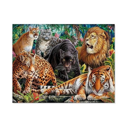 GSBRSNTS DIY Malen nach Zahlen，Wild Cats，diy malen nach zahlen erwachsene landsch Mit Pinsel und Acrylfarbe Erwachsenenfarbe nach Zahlen Kits Kunst(20x30cm-C54 von GSBRSNTS