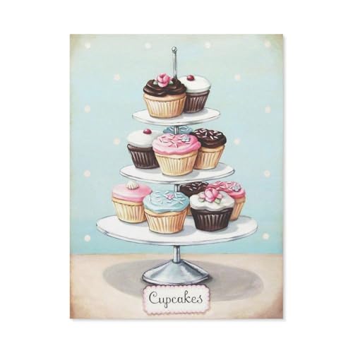 GSBRSNTS Diamond 5D DIY Diamond Painting，Sweet Cupcakes，3D-Stickerei Kreuzstich-Mosaik-Malerei-Dekor（50 x 60 cm/19.68 x 23.62 Zoll）-D36 von GSBRSNTS