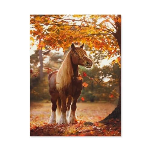 GSBRSNTS Diamond Painting，Pferd，DIY 5d Diamant Painting Bilder, Diamant malerei Kits Malen nach Zahlen Wohnzimmer Bilder für die Inneneinrichtung（40 x 50 cm/15.74 x 19.68 Zoll）-F37 von GSBRSNTS